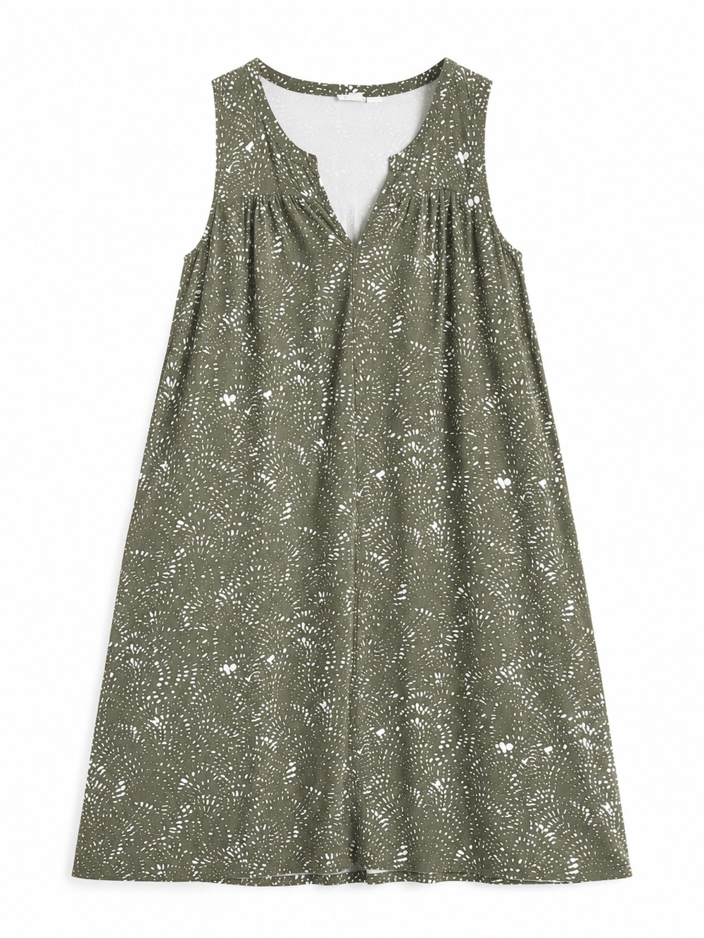 Gap Olive Green Sleeveless Shift Dress Boho Casual Summer Mid Lightweight Small - Picture 2 of 5
